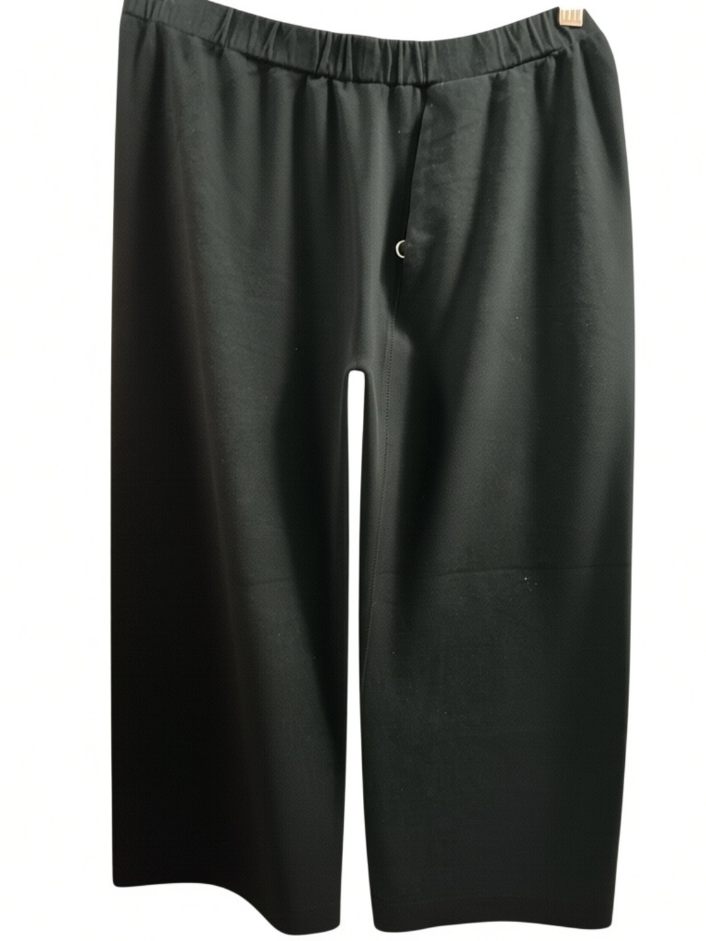 Women's Black Cropped Soft Jersey Full Pants